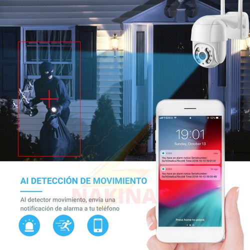 Imagen 8 de 10 de Combo 2 Cámara Ptz Robótica Ip Wifi 2mp 1080hd Exterior 360°