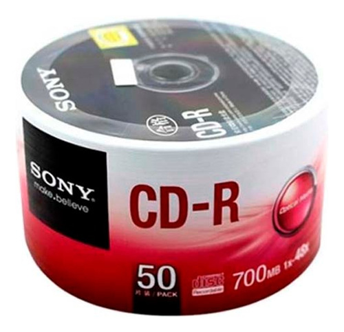Disco Cd-r Grabable Sony 700mb 48x Cono X 50 Unid.