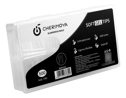 Tips Soft Gel Coffin Xxl- 500 Tips- Cherimoya