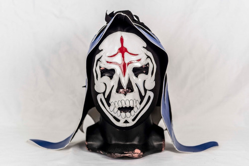 Máscara Profesional Del Luchador La Parka Detalles Azul