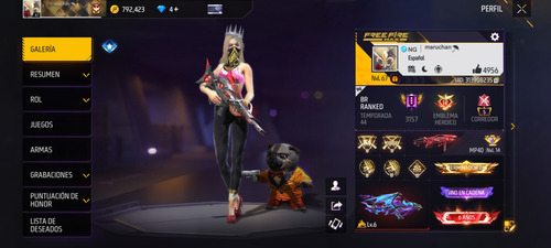 Juego Veterana Free Fire - Pase Elite De Reyes + 5k (Usado)