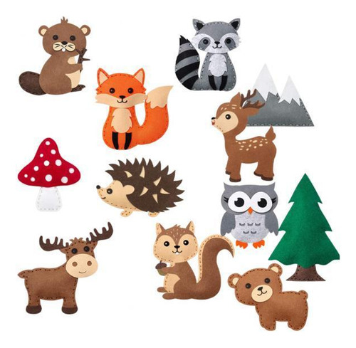 2 De Costura De Fieltro Manualidades De Animales Animales