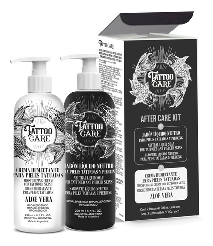 Crema Humectante + Jabón Líquido Para Tatuajes Tattoo Care