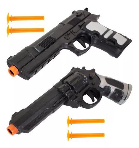 Arminha Rifle Pistola Revolver De Brinquedo Kit Com 3 Arma laranja