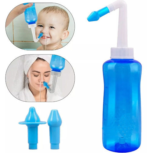 Sinusite Higienizador Ducha Nasal Lavador Lavagem Nariz Cor Azul