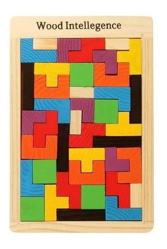 Tangram De Madera Formas De Colores Didáctico Ingenio