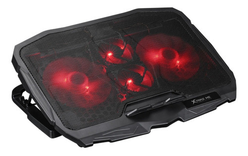 Bandeja Cooler Xtrike Me Gamer Fn 802 Iluminado I Css ® Color Negro Color del LED Rojo