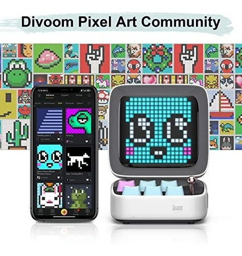 Altavoz Bluetooth Portátil Divoom Ditoo Pixel Art Gaming Bla