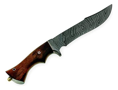 Cuchillo Poshland De Acero Damasco, 38cm Supervivencia