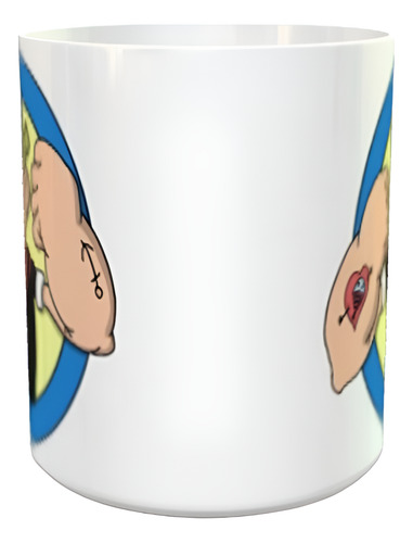 Taza Cerámica Sublimada Popeye Mermelada Blanco Popeye D1