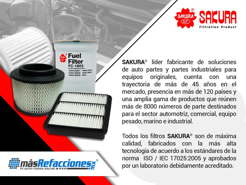Filtro Aceite Sintético Seat Ibiza L4 1.6l 17-20 Sakura