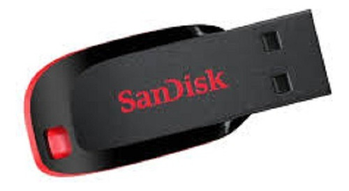 Pendrive Sandisk Cruzer Blade 16gb 2.0 Negro Y Rojo