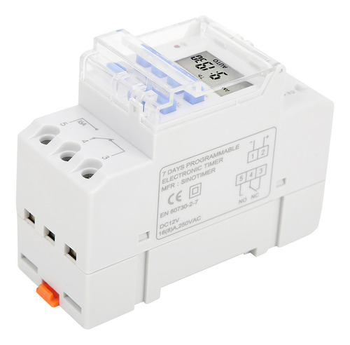 Interruptor Temporizador Semanal Lcd De 12 V Dc 16 A Con Con