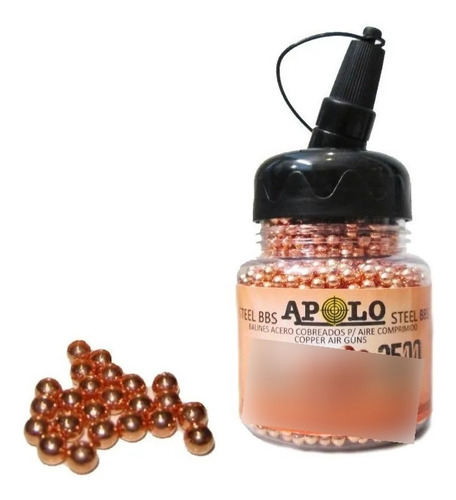 Balines Apolo Acero Cobreados Bbs 4.5 2500 U Co2 El Jabali