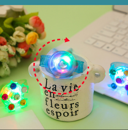 Pulsera Luminosa Giratoria Creativa, 25 Unidades, Regalo Par