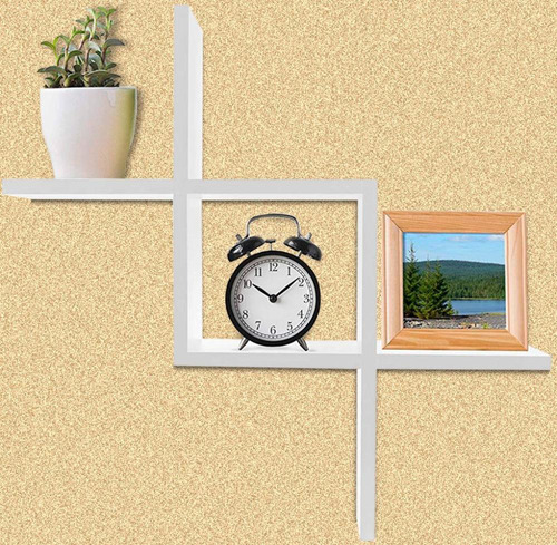 Nicho Prateleira Decorativa Catavento Mdf Sala Quarto Branco