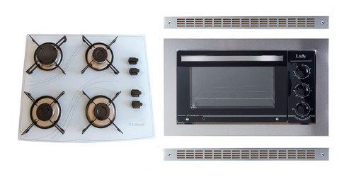 Kit Forno De Embutir 45l + Cooktop 4 B Branco Frete Grátis