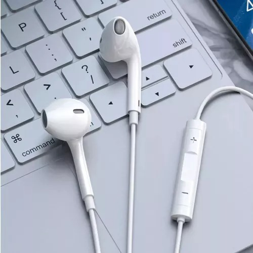 2 Pzas Audífonos Tipo C Manos Libres Iphone/samsung/huawei Blanco