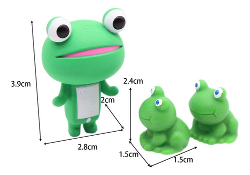 Xd 3 Piezas Mini Ranas Mini Estatua Diy Terrario Artesanías