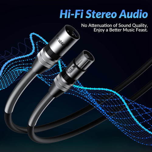 Cable Xlr A Xlr (1 Pie, Paquete De 6) Varios Xlr Mi De Prime