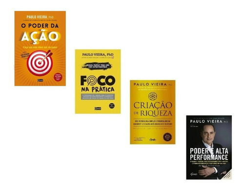 Kit C/4 Livro- Paulo Vieira, Para Crescimento Pessoal