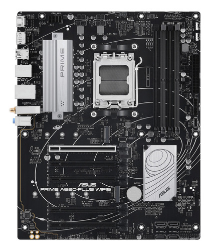 Placa-mãe Asus Prime A620-plus Wifi6 Ddr5 Am5 Pcie 4.0 cor preta