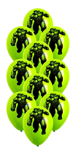 Globos Hulk Impresos X 10u
