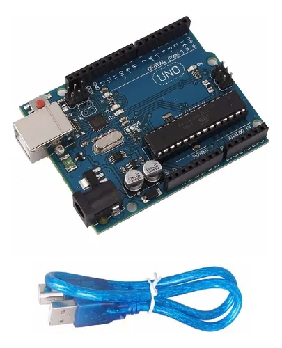 Placa Uno R3 Chip Desmontable Compatible Con Arduino + Cable