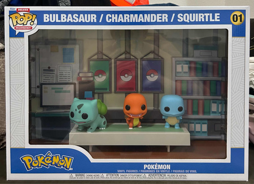 Funko Pokemon Deluxe Moment 01 Starters (Usado)