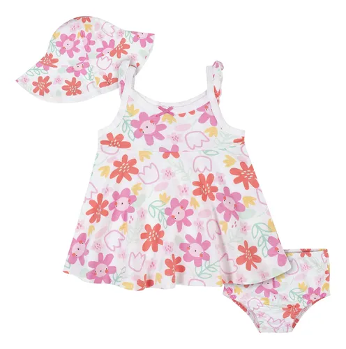 Conjunto De Ropa Gerber Para Bebés Y Niñas, Vestido De Veran