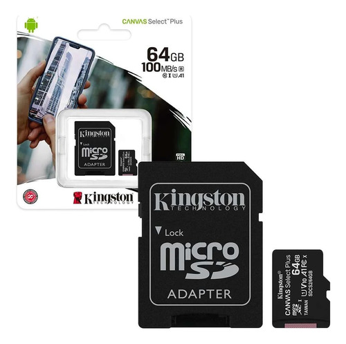 Memoria Micro Sdxc 64gb Kingston Sdcs/64gb Class 10 3,0