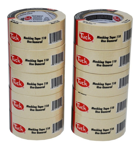 Cinta Adhesiva Masking Tape 10 Pack De 48mmx50m Tuk