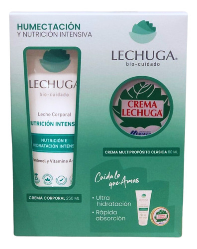  Pack Crema De Corporal Lechuga + Crema Clásica Lechuga