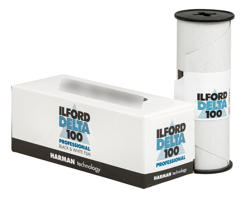 Película fotográfica Ilford Delta 100 en blanco y negro, 120 mm