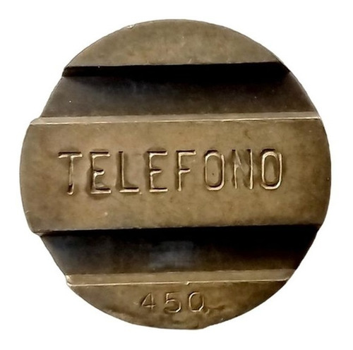 Antigua Moneda Ficha De Teléfono 450 Bronce Token