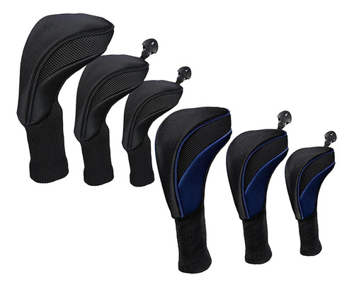 6pcs 6 Golf Wood Top Cover Driver Headcover Woods Bolsa De