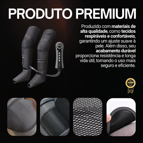 Bota Compressão Pneumática Massagem Circulação Com Aquecimento 30w Fisioterapia 3 Modos De Massagem 5 Modos De Força E 3 De Aquecimento - 3dx