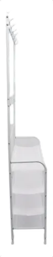 Perchero ropa Rack Multifuncional Zapatero Organizador percha Estantes IMBACK Color Blanco