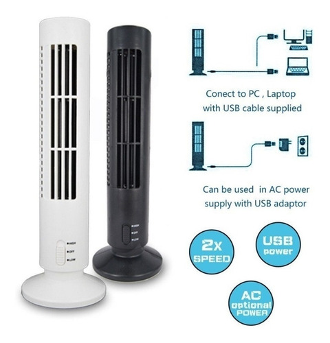 Imagem 6 de 6 de Mini Ventilador De Mesa Torre Portatil Computador Bivolt