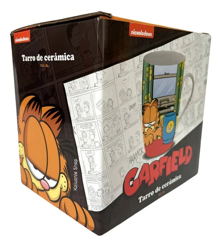 Taza Para Café Tarro Garfield Cerámica 500ml I Hate Mondays Liso