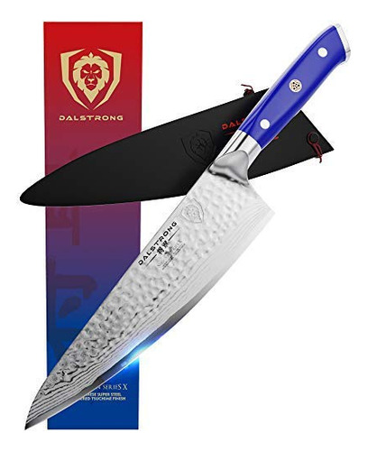 Cuchillo De Chef 8 Serie Shogun Damasco Azul Aus-10v
