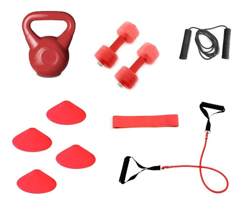 Set Kit Entrenamiento Hiit Rusa Bandas Conos Etc - Gymtonic