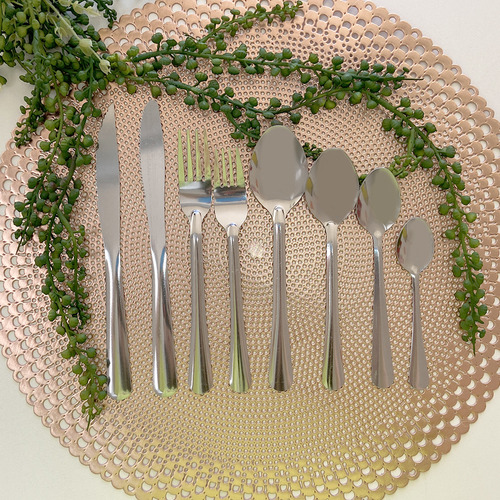 Kit 12 Garfos Sobremesa Inox 16cm Restaurante Buffet Bar Punho Prateado