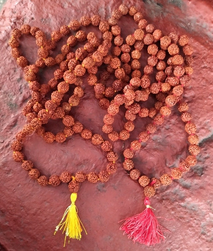 Imagen 1 de 2 de Japa Mala 108 Cuentas De Semillas De Rudraksha Grandes