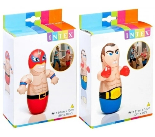 Muñeco Inflable Involcable Golpeador De Luchador Juguete 