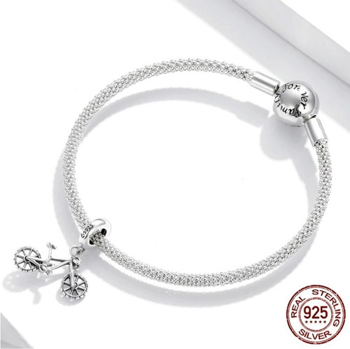 Imagen 2 de 6 de Charm Dije Bicicleta Bike Para Pulsera O Cadena Plata 925