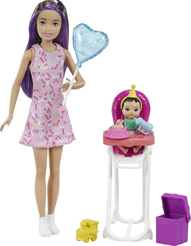 Muñeca Barbie Skipper Babysitters Con Bebé Y Accesorios 