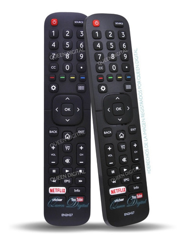Control Remoto Para Noblex Ea43x5100x Con Teclado Numerico