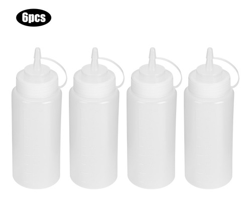 Botella Exprimible, 6 Unidades De 480 Ml De Aderezo Para Ens