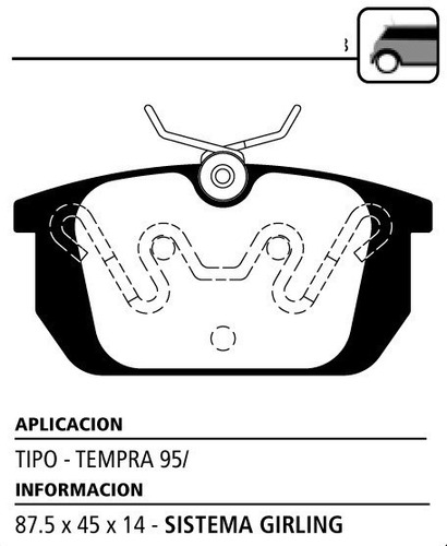 Juego Pastillas De Freno Litton P/ Fiat Tipo 1987-1995